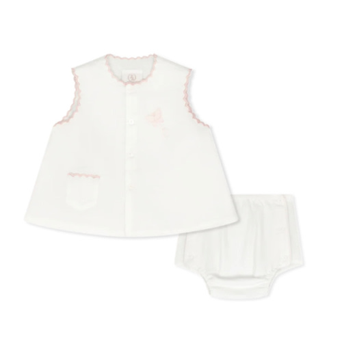 Maria Diaper Set - Blessings White, Butterfly