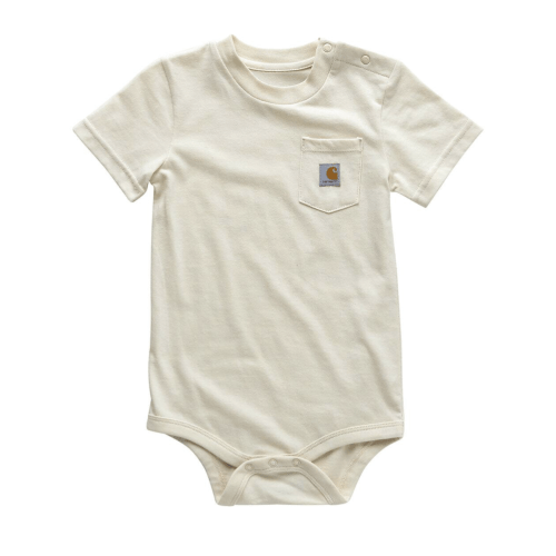 Short Sleeve Bodysuit | Size 6M Color Chalk