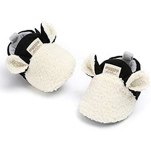 RVROVIC Baby Boys Girls Cozy Fleece Boots with Non Skid Bottom Warm Winter Socks Slippers