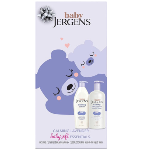 Jergens Baby Duo for a Calming Routine, Head to Toe Liquid Baby Wash and Calming Lotion, Value Gift Pack