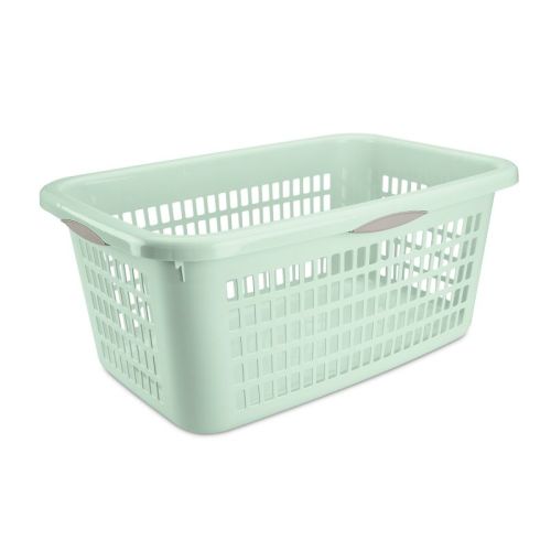 2bu Laundry Basket Green - Brightroom™: Portable Plastic Clothes Organizer with Built-In Handles, 70.4L Capacity