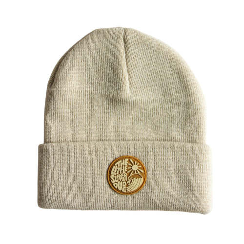 Oat and Tan Logo Little Surfer Dude Beanie