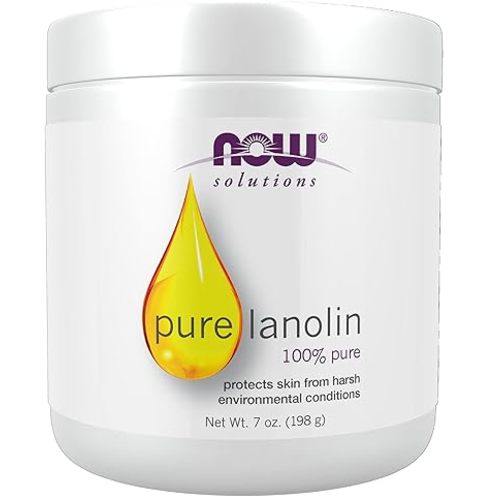 NOW Foods Solutions, Pure Lanolin, Wind and Harsh Environment Skin Protectant, Thick Jelly, For Rough Dry Skin, 7-Ounce