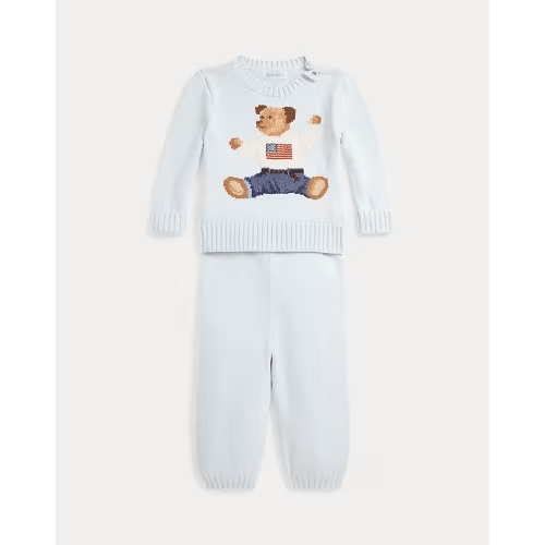 Ralph Lauren Polo Bear Cotton Sweater & Pant Set