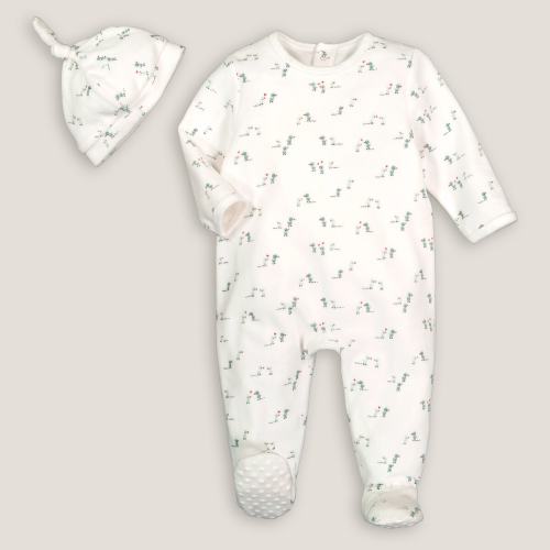 Ensemble pyjama et bonnet en velours