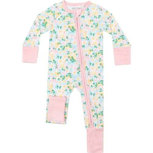 Color Fill Daisies 2-Way Zipper Romper, Multi (0-3 months)