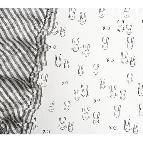 Organic The Emily & Meritt Bunny Crib Fitted Sheet | Pottery Barn Kids