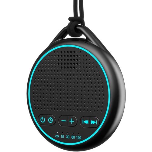 White Noise Sound Machine with 25 Soothing Natural Sounds Rechargeable Battery Portable for Travel 32 Volume Levels 5 Timers Compact Size for Baby Kids Adults Sleeping (Black-2024 Upgrade)