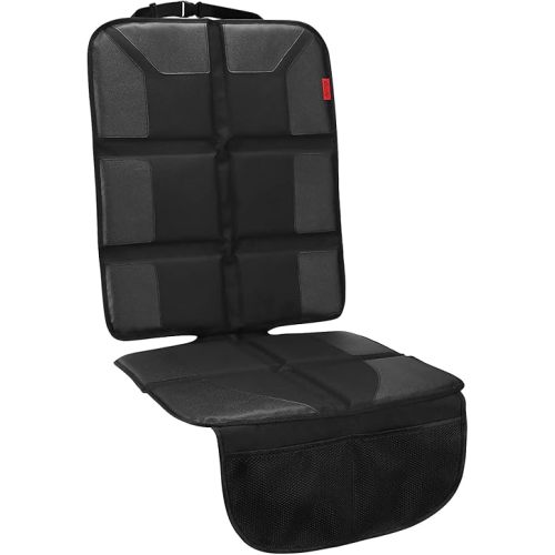 Car Seat Protector - Thick Padding - Durable, Waterproof Fabric, Leather Reinforced Corners (Black, XL)