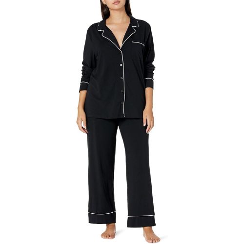 Amazon Essentials Women's Long Sleeve Cotton Modal Pajama Set, Loungewear with Full-Length Bottom