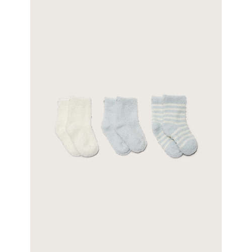 Barefoot Dreams CozyChic Lite® Infant Sock Set - Blue/Pearl