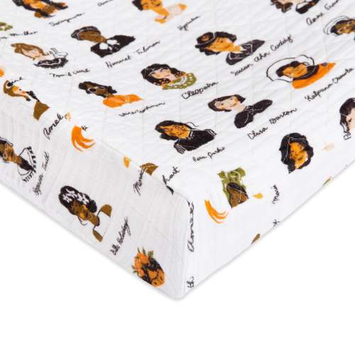 Quilted Changing Pad Cover in GOTS Certified Organic Muslin Cotton
