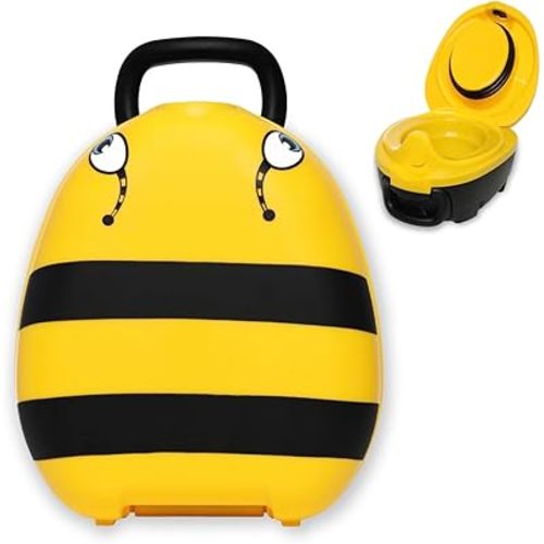 My Carry Potty - Bumble Bee Travel Potty, Award-Winning Portable Toddler Toilet Seat for Kids to Take Everywhere