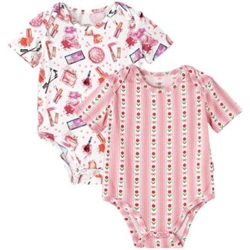 Newborn Bodysuit Unisex Baby Bodysuits Infant Boy Girl Short Sleeve Pajamas 2-Pack Sleepwear PJ Bamboo Viscose