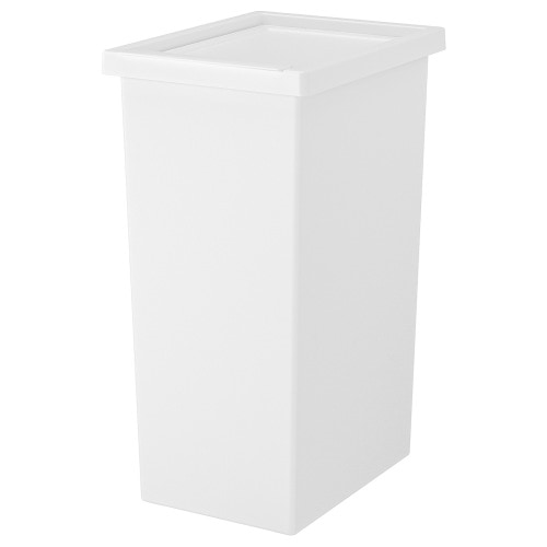 FILUR Bin with lid - white 42 l (11 gallon)