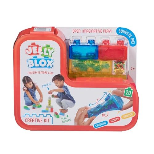 Goliath Jelly Blox Creative Kit | Includes 20 Blocks | Toddler & Preschool Building Blocks Kids Can Squeeze, Stretch, Squish | Safety Tested & Ouch-Free | Tactile, Sensory Play Toy for Ages 2+