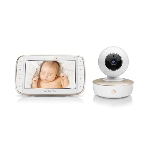Motorola Video Baby Monitor - Wide Angle HD Camera with Infrared Night Vision and Remote Pan, Tilt, Zoom - 5-Inch LCD Color Display with Split Screen View, Room Temperature and Sound Alert MBP50-G - 1-Camera