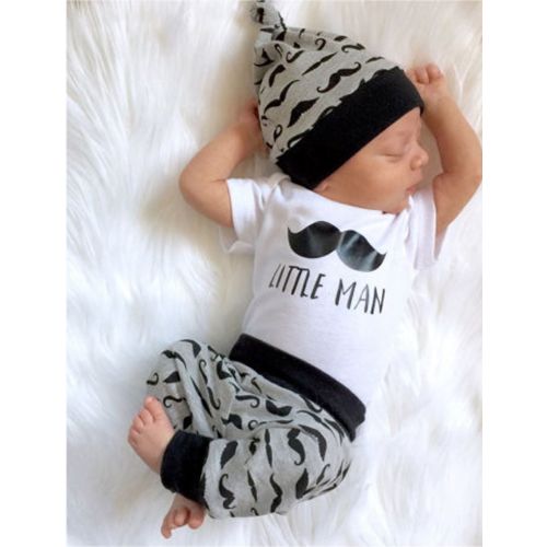 Adorable Newborn Baby Boy's Cotton Clothing Ensemble - Tops, Romper and Leggings