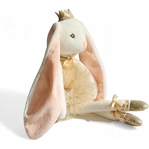Easter Bunny Stuffed Animal Ballerina Bunny Veronique, Bunny Princess Plush Doll, Soft Bunny Rabbit with Long Floppy Ears in BallerinaTutu, Newborn Baby Shower Birthday Dance Recital Gift