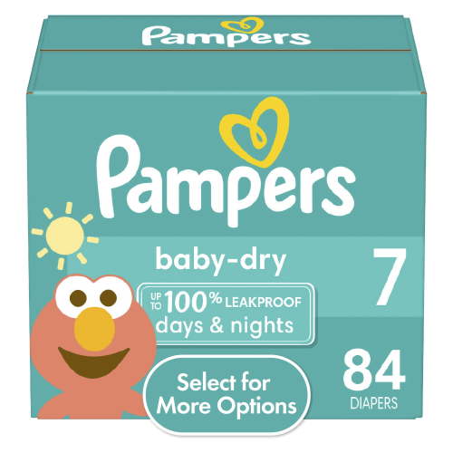 Pampers Baby Dry Diapers Size 7, 84 Count (Select for More Options)