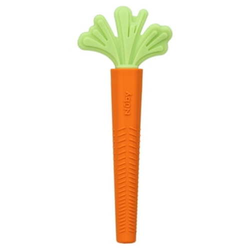 Nuby Silicone Carrot Tube Baby Teethers, 0+
