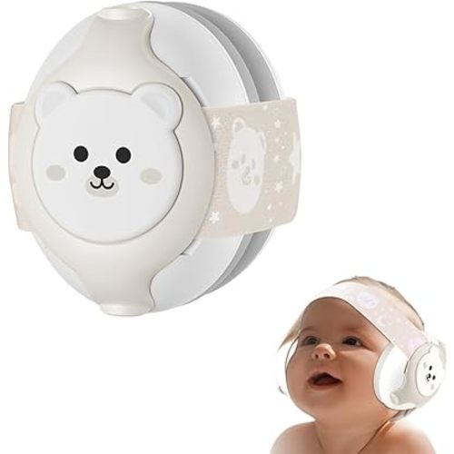 Baby Headphones-Infant Ear Protection for Babies 0-36 Months, 25dB NRR Baby Noise Cancelling Headphones with Little Bear Design,Travel Essentials for Airplane/Improves Sleep/Outdoor