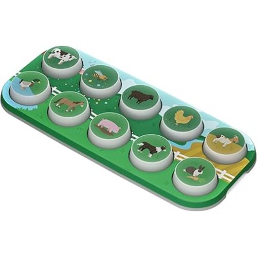 BOPPO On the Farm Toppo - Interchangeable Expansion Screen-Free Tablet - Educational Handheld Games and Activities for Kids