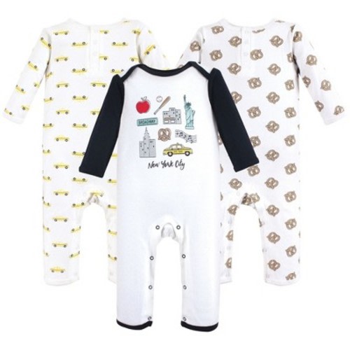 Hudson Baby Infant Boy Cotton Coveralls 3pk, Nyc, Size: 0-3 months