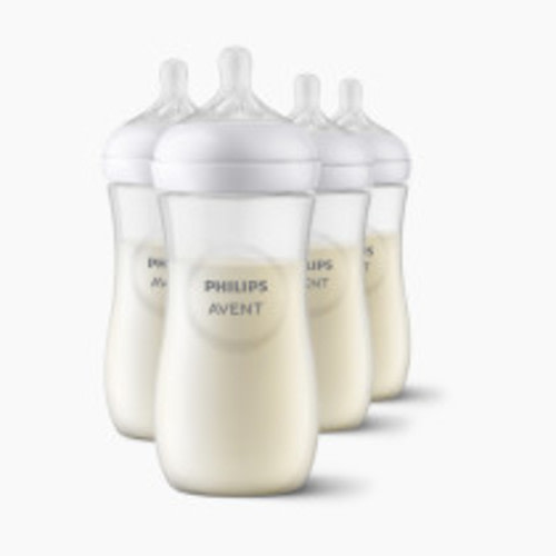 Philips Avent Natural Baby Bottle with Natural Response Nipple - Clear, 11 Oz, 4