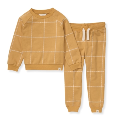 0-3month - Window Plaid Organic Baby Set
