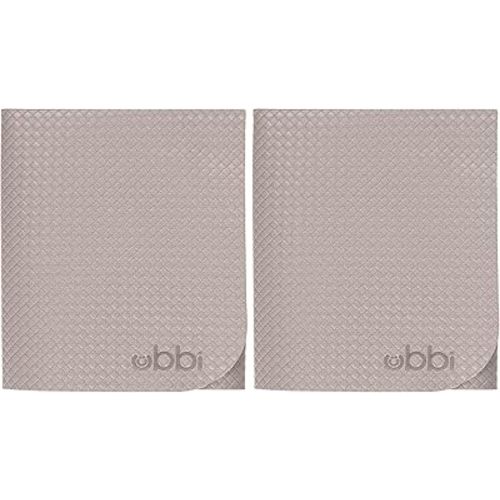 Ubbi On-The-Go Diaper Changing Baby Mat, Soft and Comfortable Diaper Bag Accessory Must Have for Newborns, Easy to Clean, Portable Folding Pad, Baby Traveling Accessories, Taupe (Pack of 2)
