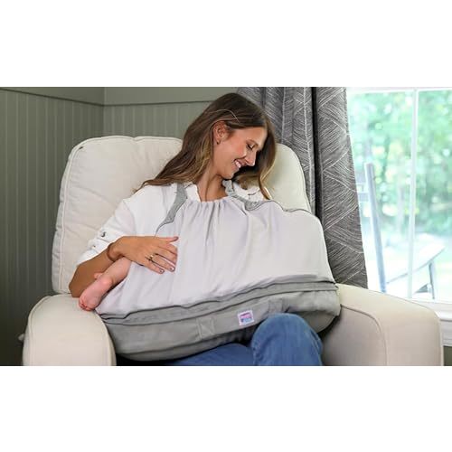 One Z Nursing Pillow- Integrated Nursing Cover! A Must-Have in New Luxurious Baby Essentials! Plus Free Travel Bag for All Your Breastfeeding Essentials and Newborn Must Haves!
