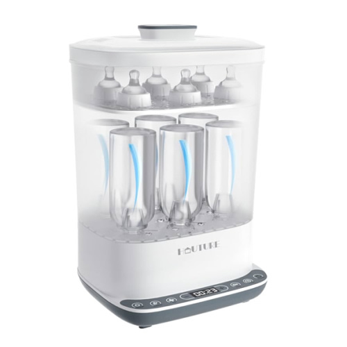 Baby Bottle Sterilizer | Esterilizador de Biberones, 6-in-1 HAUTURE Bottle Sterilizer and Dryer, Electric Steam Bottle Sanitizer for Baby Stuffs, Baby Bottles & Breast Pump Accessories