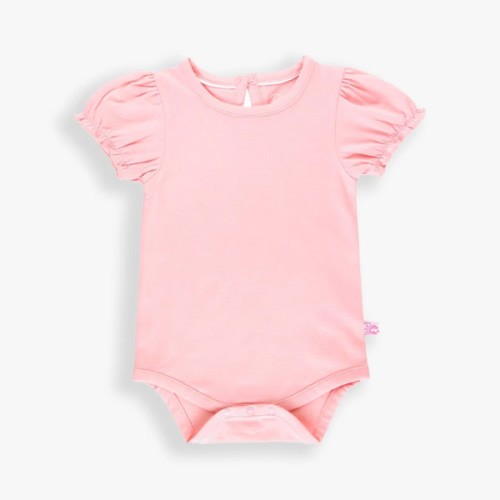 Knit Puff Short Sleeve Bodysuit | RuffleButts & RuggedButts