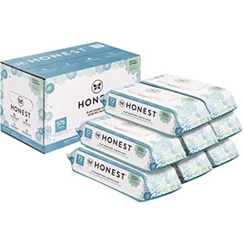 The Honest Company Clean Conscious Wipes | 100% Plant-Based, 99% Water, Baby Wipes | Hypoallergenic, Dermatologist Tested | Classic, 576 Count