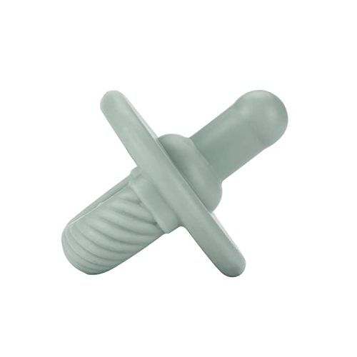 Itzy Ritzy Silicone Pacifiers for Ages 6-18 Months - Itzy Soother Pacifiers Feature Collapsible Handle & Two Air Holes for Added Safety; Set of 2 in Agave & Succulent, Ages 6-18 Months