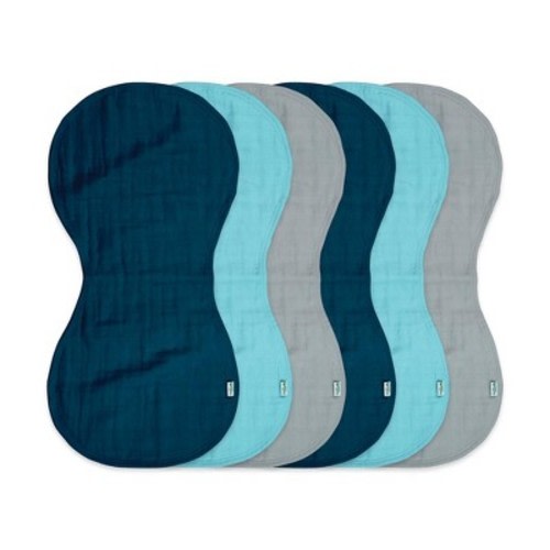 green sprouts Muslin Burp Cloths made from Organic Cotton (6 pack), Color: Blue