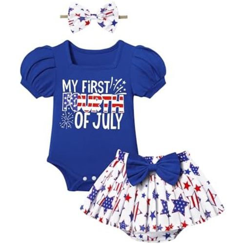 KANGKANG Baby Girl Clothes Short-sleeve Square Neck Romper + Floral Pleated Skirts Shorts Headband Spring Summer Outfits