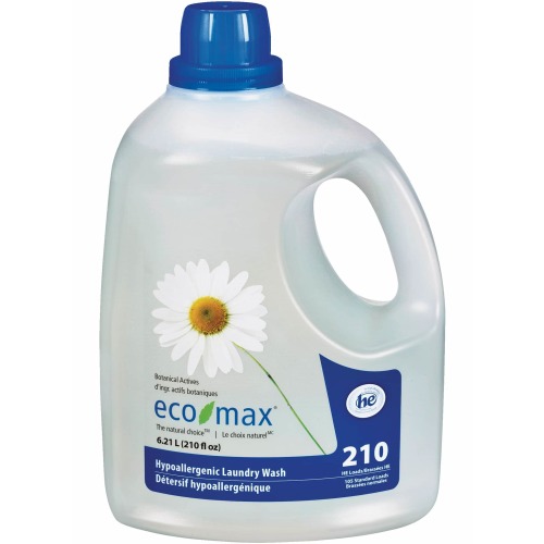 Eco-Max Hypoallergenic Laundry Detergent, Unscented Liquid, 210-Load, 6.21-L