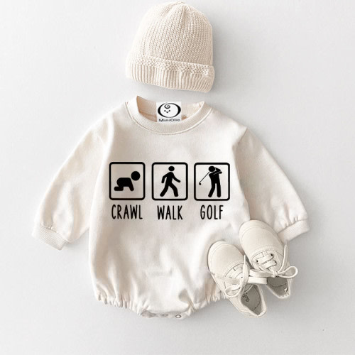 CRAWL WALK GOLF Baby Bodysuit