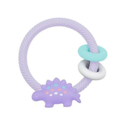 Itzy Ritzy Ring Rattle & Teether - Rainbow Pink