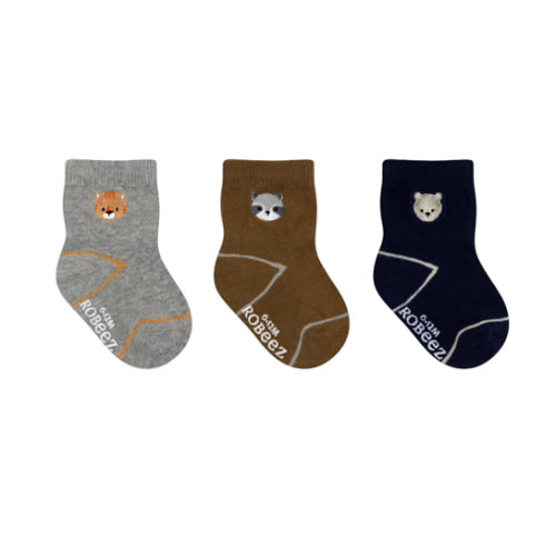 0-6 M - Wild Critters 3-Pack Baby Socks Neutral – Robeez