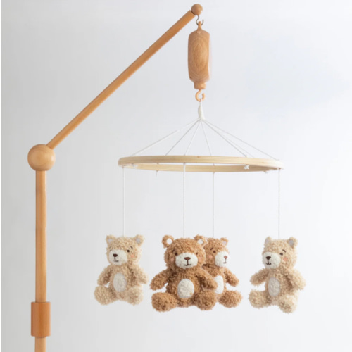 Musical Wooden Mobile - Cuddly Bear – Living Textiles Co