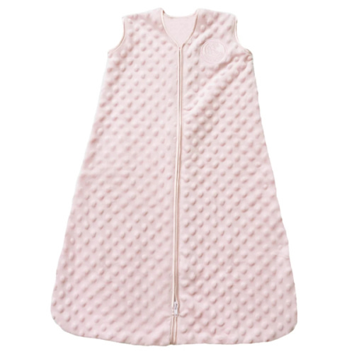 Pink Plushy Dot Velboa Wearable Baby Blanket size medium | HALO