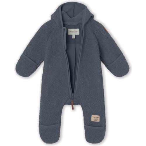 Recycled Adel Teddy Fleece Jumpsuit, Ombre Blue - Mini A Ture | Maisonette