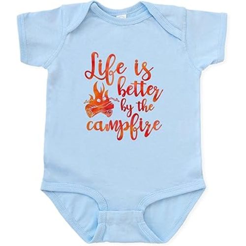 CafePress Life's Better Campfire Infant Bodysuit Cute Infant Bodysuit Baby Romper