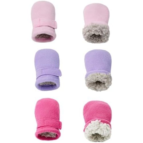 American Trends Toddler Mittens 3 Pairs Toddler Snow Gloves Warm Fleece Kids Winter Gloves for Baby Boys Girls