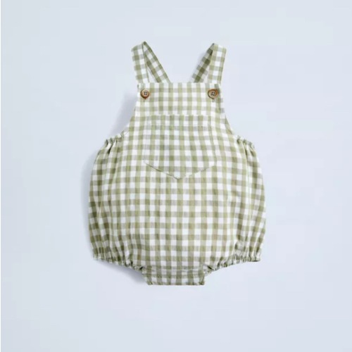 GINGHAM JUMPSUIT - Green / Ecru | ZARA United States