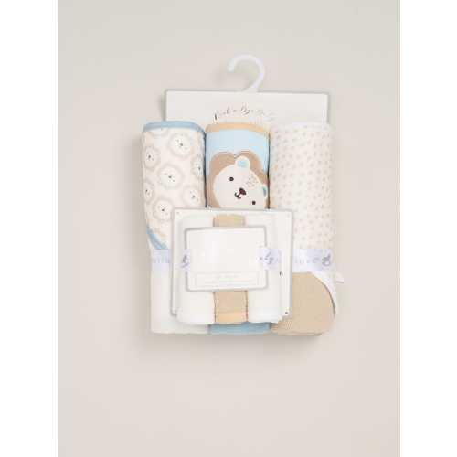 Rock-A-Bye Baby Boutique Blue Hooded Towels 3 Pack