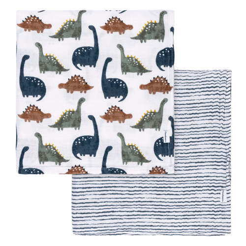 2-Pack Baby Boys Dino Time Muslin Blankets – Gerber Childrenswear